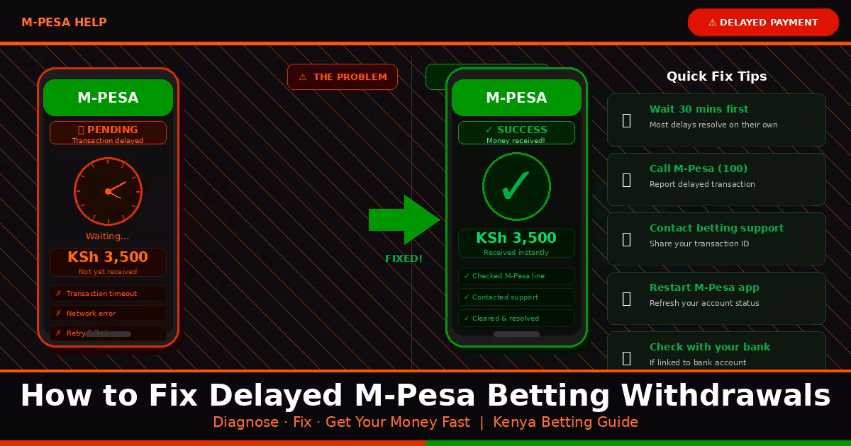 How to Fix Delayed M-Pesa Betting Withdrawals